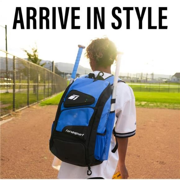 Baseball Bag - Backpack for Baseball, Softball, Tball - Adults & Youth Bat Bag - Picture 5 of 7